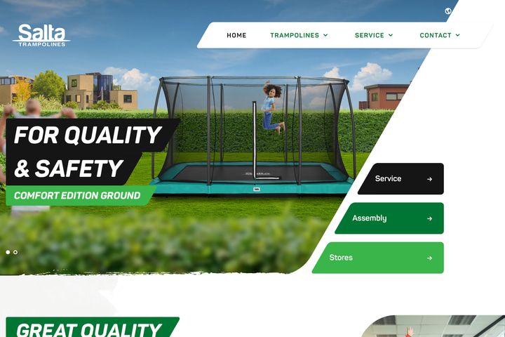 Salta Trampolines website preview